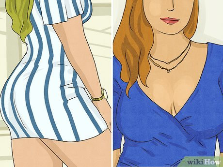 Subtly play up his favorite things about you when he’s looking your way.