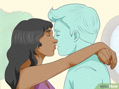 Step 2 Visualize yourself having a successful first kiss.