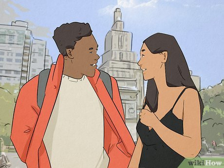 Step 1 Make eye contact with her.